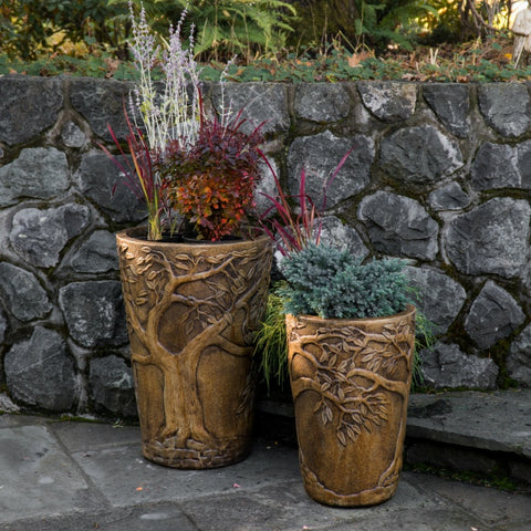 Round Planter, Garden and Patio, Stained concrete.