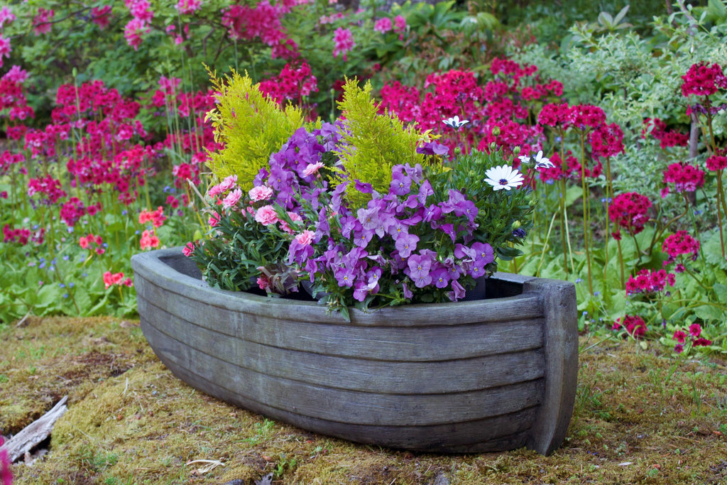 hanging boat planter Row Boat Planter