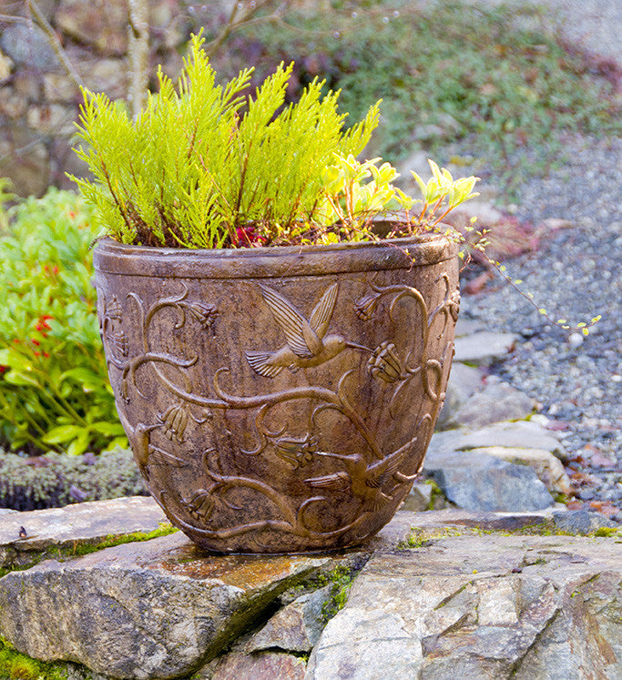 hummingbird potted plants Hummingbird Pot – Cast Artifacts
