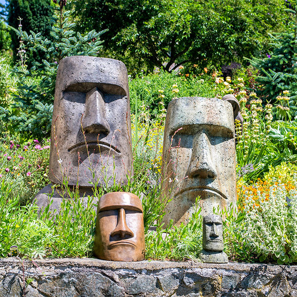 Medium Rapa Nui Face – Cast Artifacts - Uniquely Terrific Garden Art